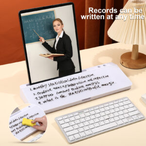 Desktop Glass Whiteboard with Storage - Complete Writing Set