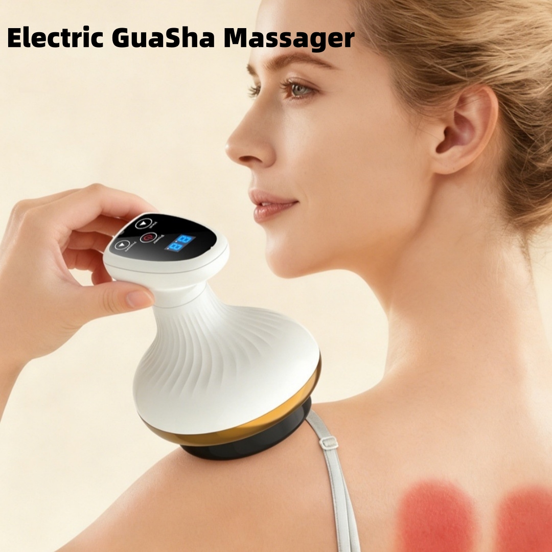 Electric Heated Gua Sha Massage Tool - Rechargeable Wellness Device