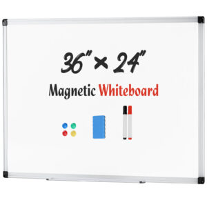 Magnetic Dry Erase Board 36" x 24" - Aluminum Frame Whiteboard