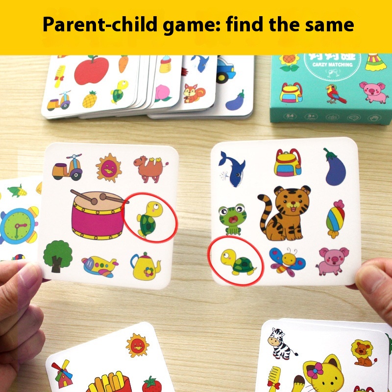 Memory Match Card Game - Educational Matching Board Game for Kids