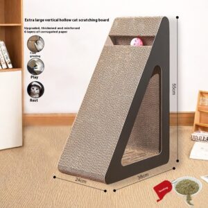 Vertical Corrugated Cardboard Cat Scratch Board with Catnip